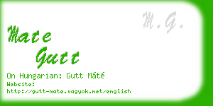 mate gutt business card